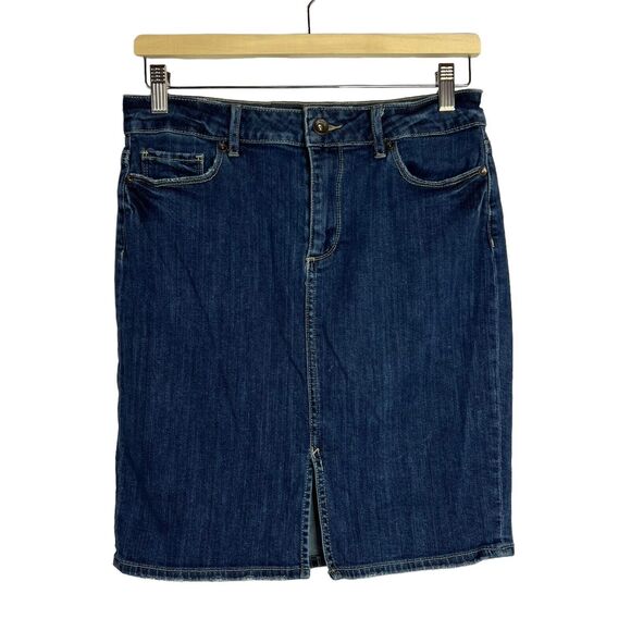 Paige Dresses & Skirts - Paige Jean Skirt Women’s Size 28 Blue Front Split Light Distress
